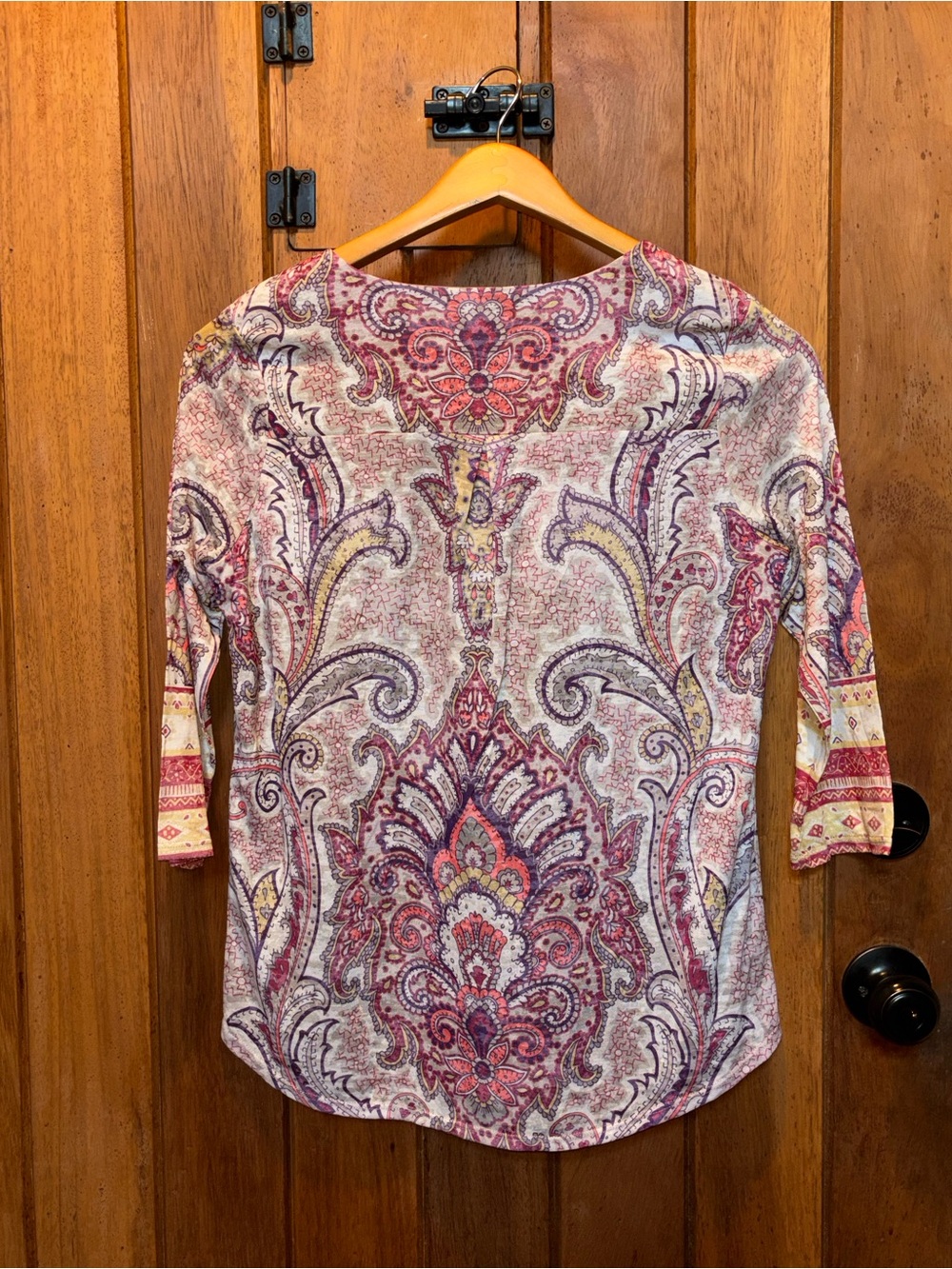 Coldwater Creek Multicolor Paisley Split-Neck Tunic - Picture 2 of 2